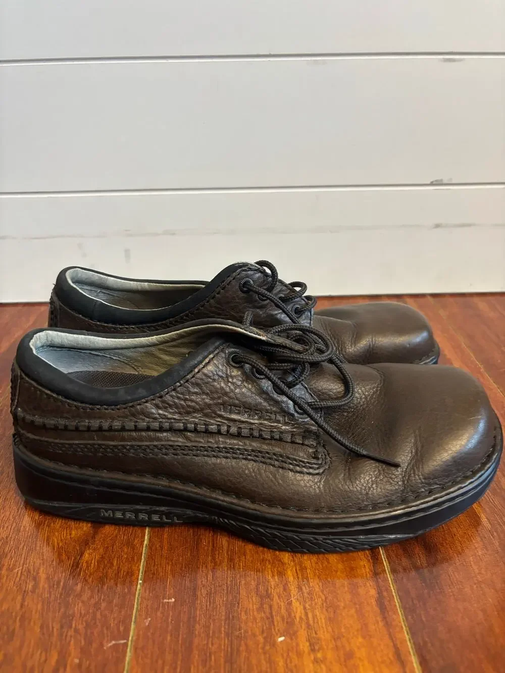 Merrell World Leader Shoes Men 8.5 Oxford Leather Brown Lace Up Casual